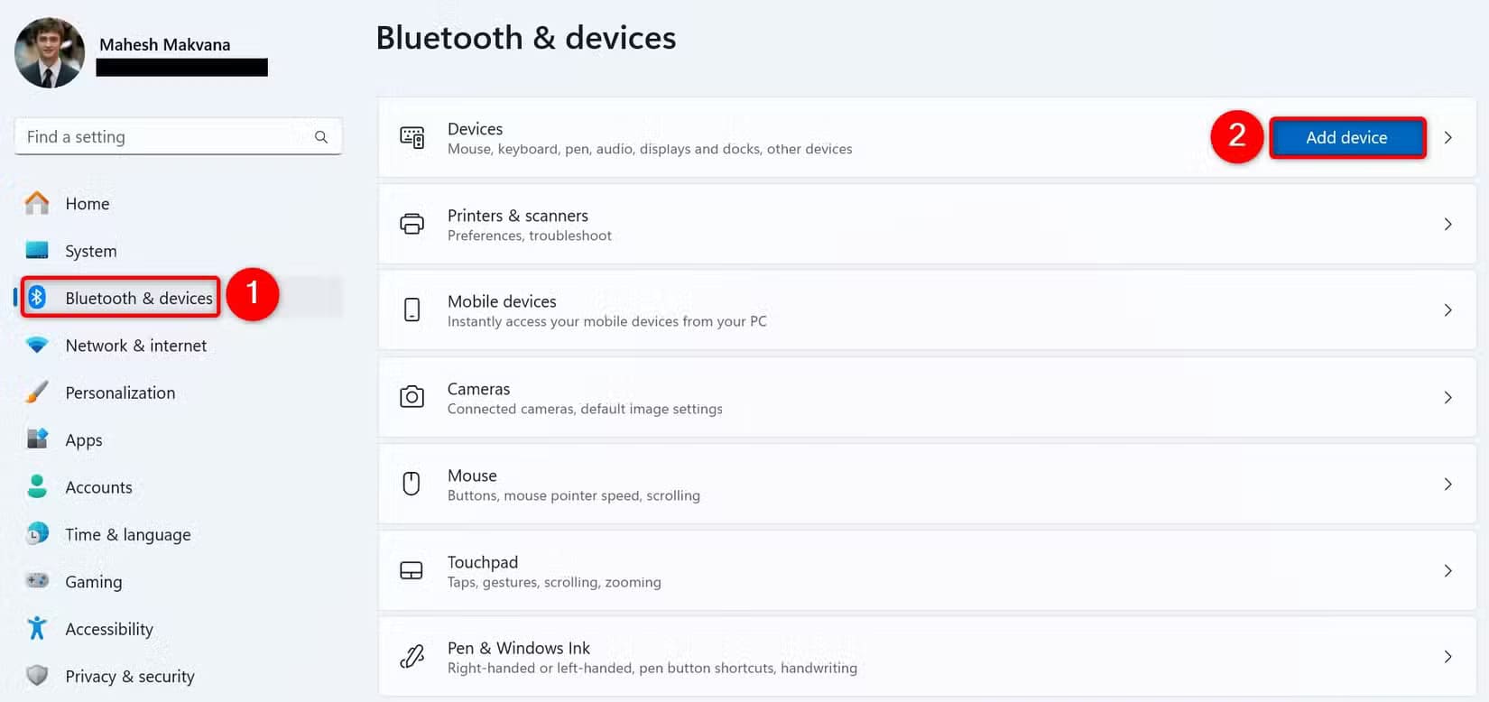 2-add-bluetooth-device-windows-11 مشاركة الملفات عبر البلوتوث على Windows 11 بخطوات بسيطة وسهلة