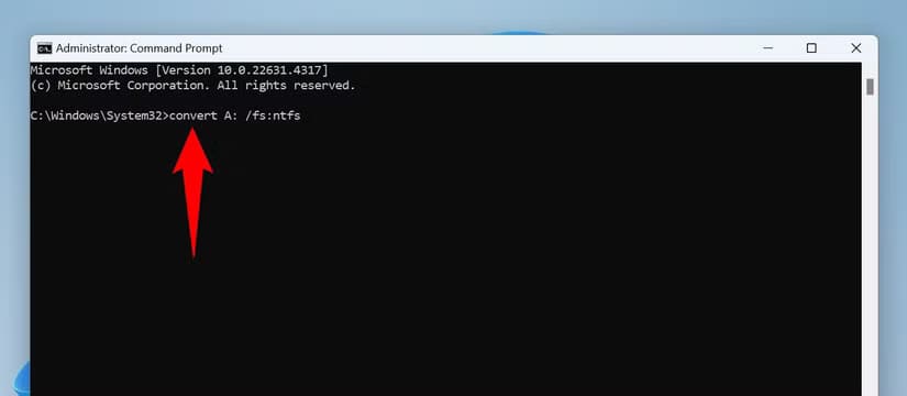 3-change-filesystem-to-ntfs طرق فعّالة لتسريع نقل الملفات على Windows 11 وتحسين الأداء