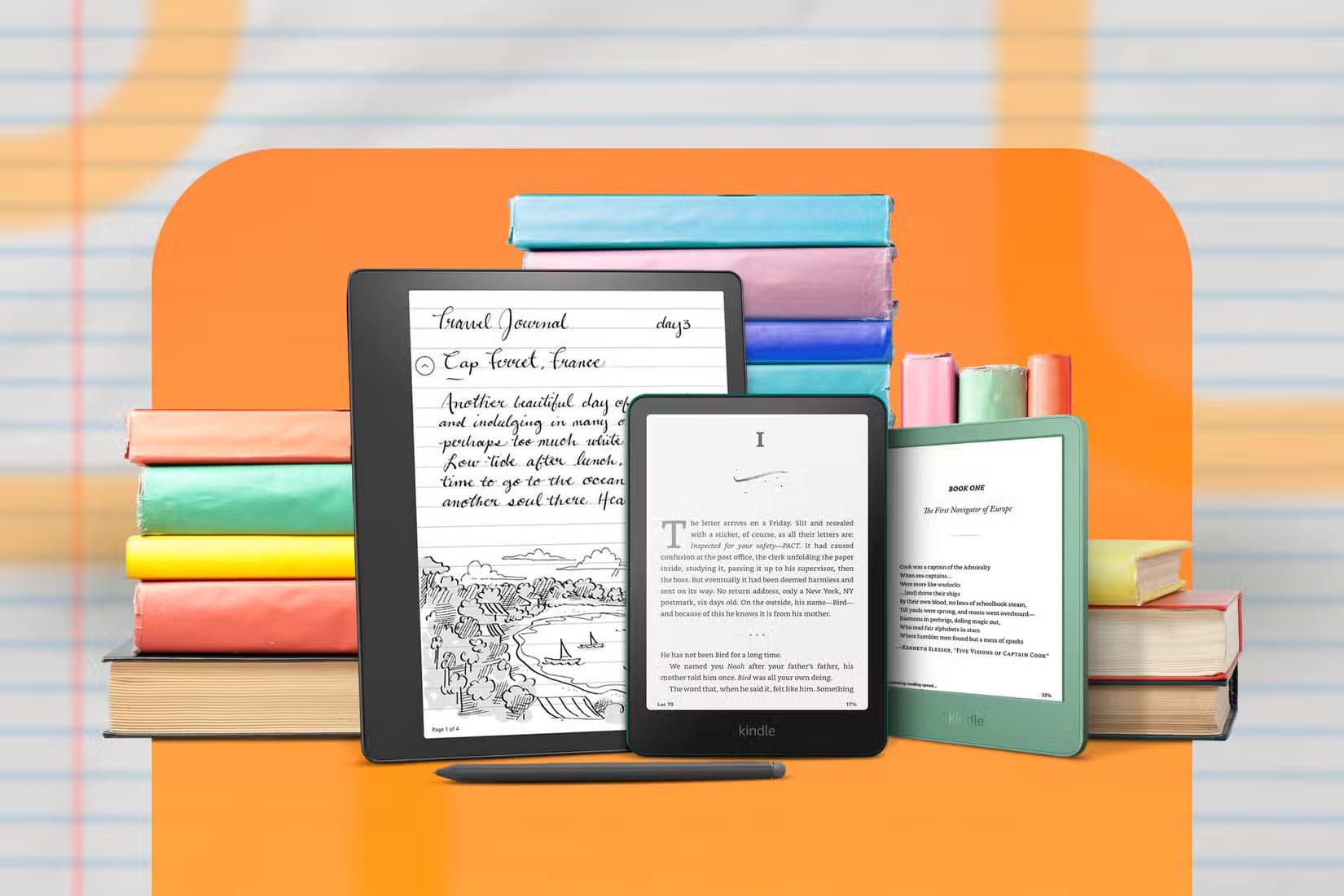 3-different-kindles-side-by-side-with-some-books-behind-them طريقة فعالة لاستخدام ChatGPT للحصول على توصيات مخصصة للكتب والأفلام والموسيقى