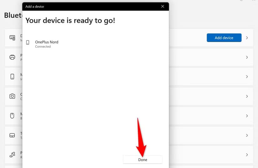 5-bluetooth-device-paired مشاركة الملفات عبر البلوتوث على Windows 11 بخطوات بسيطة وسهلة