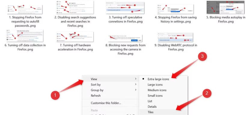 7-changing-the-folder-view-in-windows أفضل النصائح لتنظيم ملفاتك بسهولة على جهاز الكمبيوتر بنظام Windows