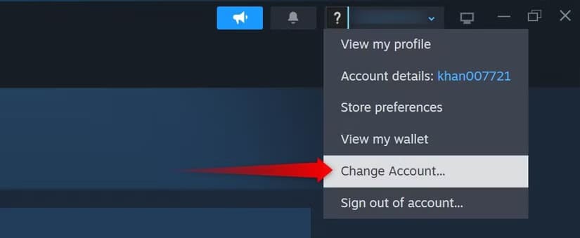 7-switching-account-in-steam أفضل 12 نصيحة لتحسين تجربتك على Steam لكل لاعبي الكمبيوتر الشخصي