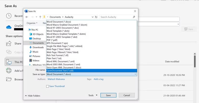 7-word-save-file-formats مزايا تجعل Google Docs الخيار الأفضل مقارنة بـ Microsoft Word