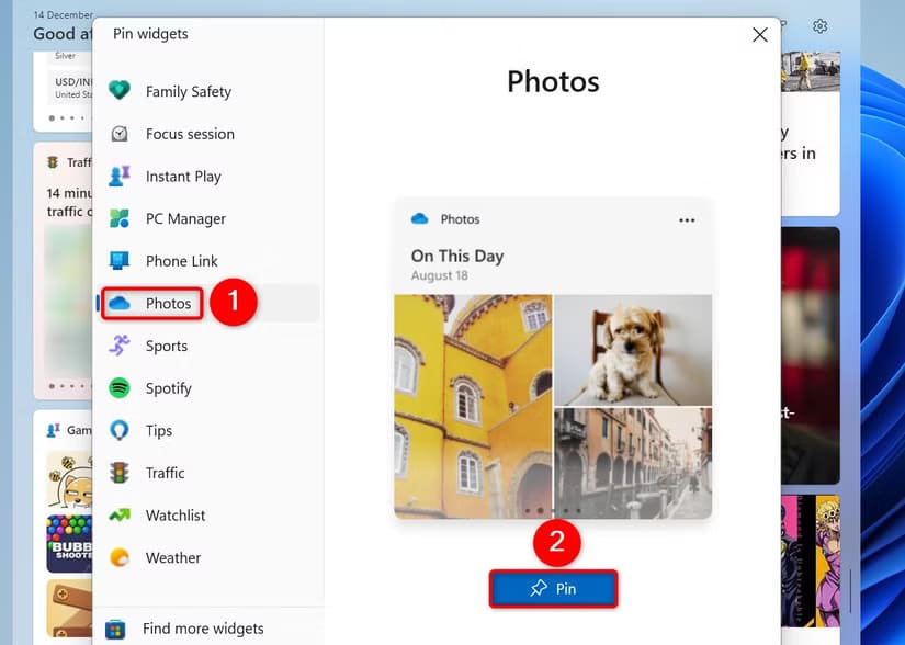 9-pin-new-widget أفضل الطرق لتسريع أداء جهاز الكمبيوتر على نظام ويندوز 11