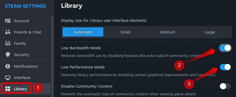 9-turning-on-low-bandwidth-and-low-performance-mode-in-steam-settings أفضل 12 نصيحة لتحسين تجربتك على Steam لكل لاعبي الكمبيوتر الشخصي