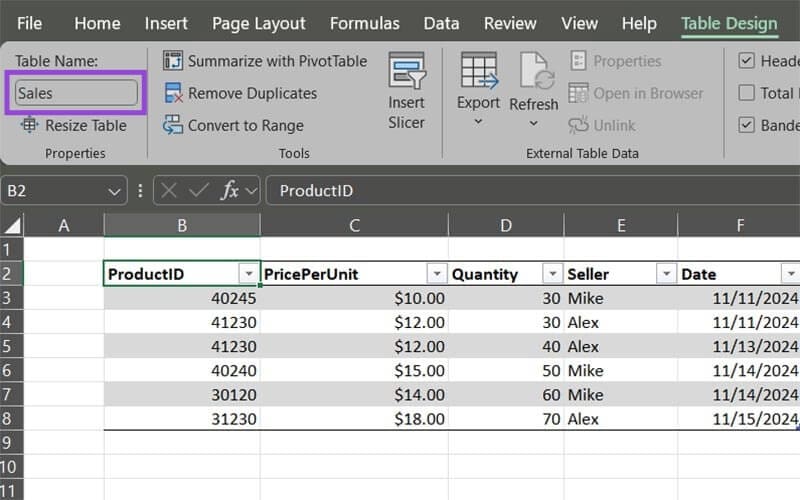 Calculating-Inside-Tables-1 كيفية استخدام المراجع المنظمة في Microsoft Excel لتحسين الكفاءة