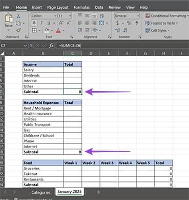 Create-a-Monthly-Budget-Tracker-in-Excel-Manually-9 خطوات بسيطة لإنشاء متتبع ميزانية شهرية باستخدام Excel