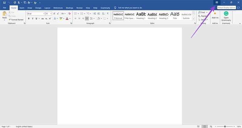 How-to-Hide-and-Restore-the-Microsoft-Word-Ribbon-1 كيفية إخفاء واستعادة شريط الأدوات في Microsoft Word