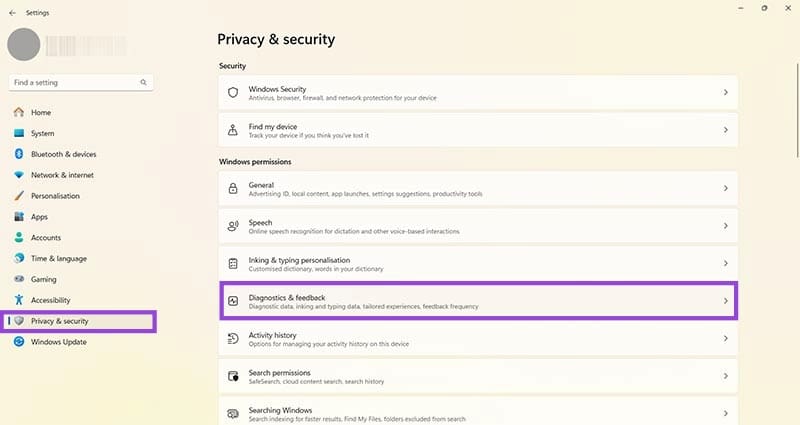 Prevent-Typing-and-Voice-Data-Collection-2 خمس طرق لمنع Windows 11 من جمع البيانات الشخصية