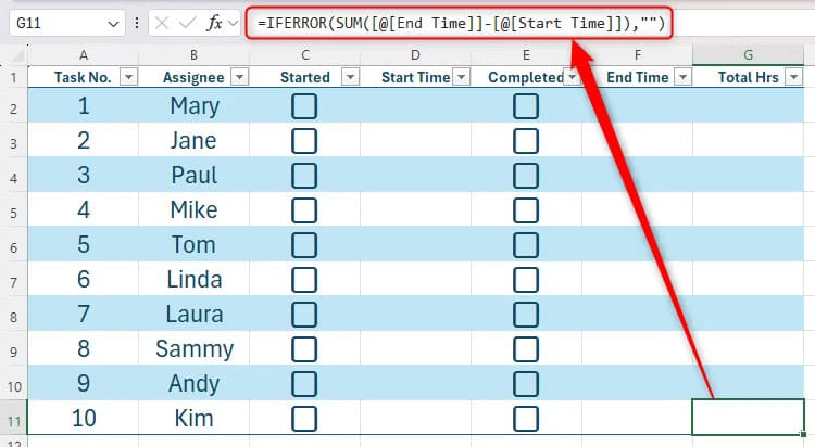 a-cell-in-an-excel-table-containing-a-sum-formula-embedded-within-the-iferror-function إضافة تاريخ ووقت تلقائي لمربعات الاختيار في Excel بخطوات سهلة