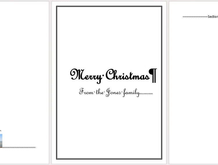 a-microsoft-word-document-with-a-page-border-added-to-page-2 خطوات تصميم بطاقة عيد مميزة باستخدام Microsoft Word