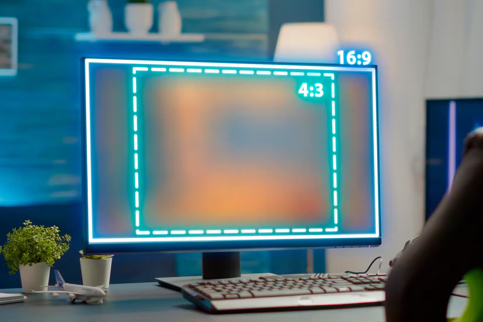 a-pc-monitor-displaying-the-16x9-and-4x3-aspect-ratios تعلم أهم مصطلحات التصوير الفوتوغرافي لتحسين مهاراتك في تصوير الفيديو