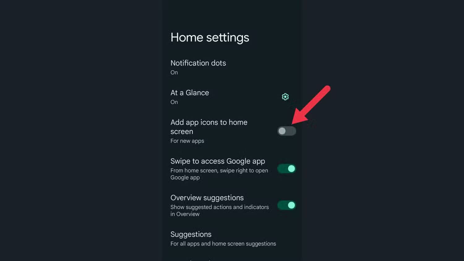 add-icons-to-home-screen-step-2 10 إعدادات على أندرويد يجب تعطيلها دائمًا لحماية الخصوصية وتحسين الأداء