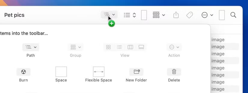 adding-the-path-icon-to-the-finder-toolbar لماذا تفعيل شريط مسار Finder وأيقونة المسار على Mac يحسن تجربتك