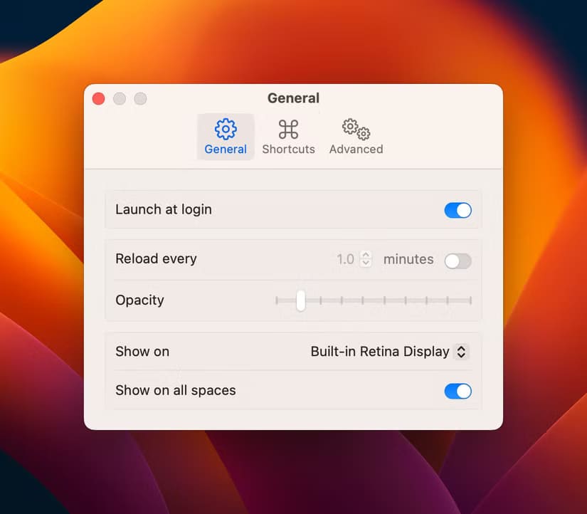 adjusting-plash-s-visual-settings طريقة تحويل موقع ويب إلى خلفية متحركة على سطح مكتب Mac