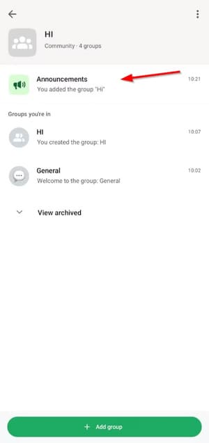 announcement-group خطوات بسيطة لإنشاء مجتمع نشط على WhatsApp