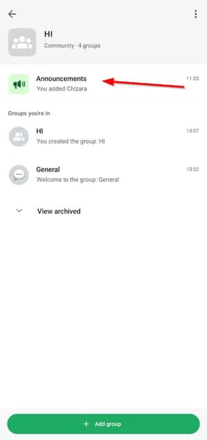 announement-community خطوات بسيطة لإنشاء مجتمع نشط على WhatsApp