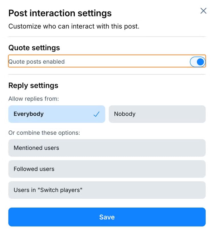 bluesky-post-settings دليل شامل لمصطلحات Bluesky لفهم الشبكة بسهولة