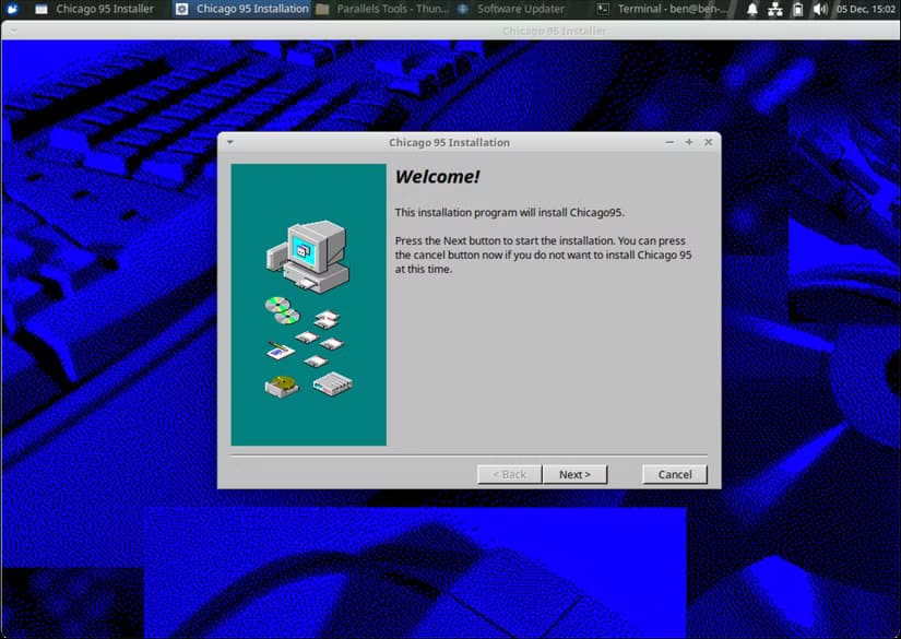 chicago95-automated-installer-first-menu كيف يتيح لك ثيم Linux الجديد تجربة واجهة Windows 95 في 2025