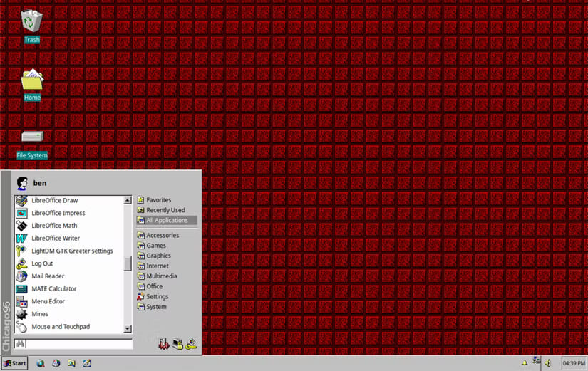 chicago95-start-menu كيف يتيح لك ثيم Linux الجديد تجربة واجهة Windows 95 في 2025