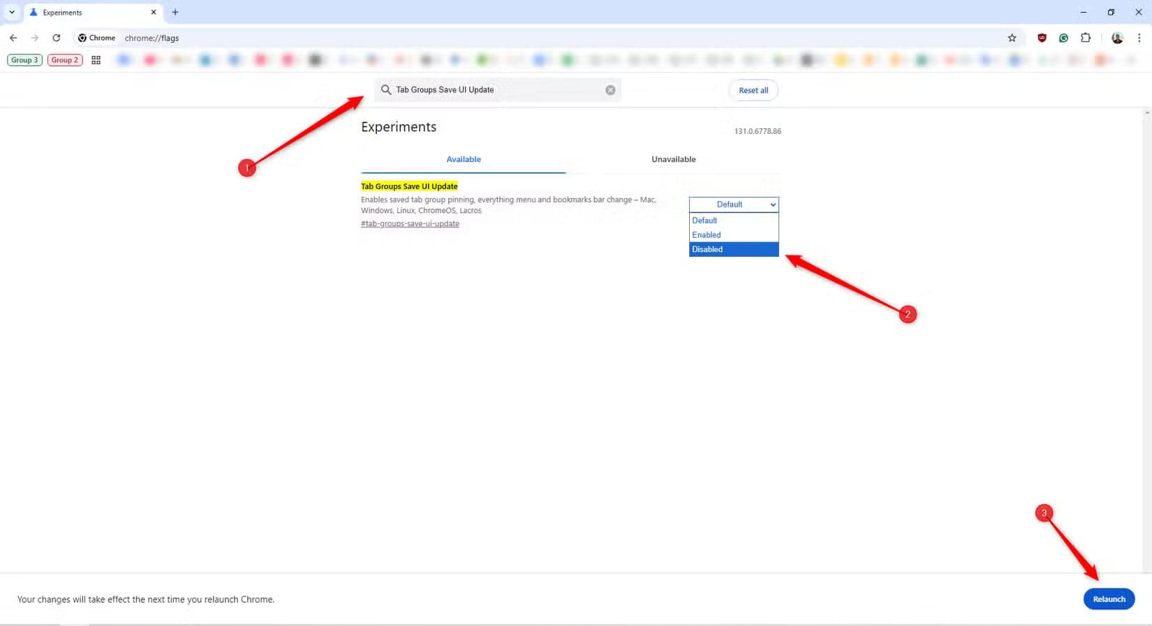 complete خطوات سهلة لتعطيل ميزة مجموعات علامات التبويب في Chrome