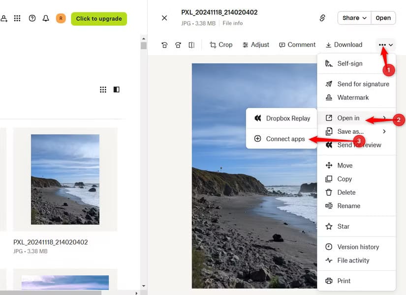connectapps-dropbox تحسين الصور بسهولة باستخدام أدوات Dropbox المتقدمة
