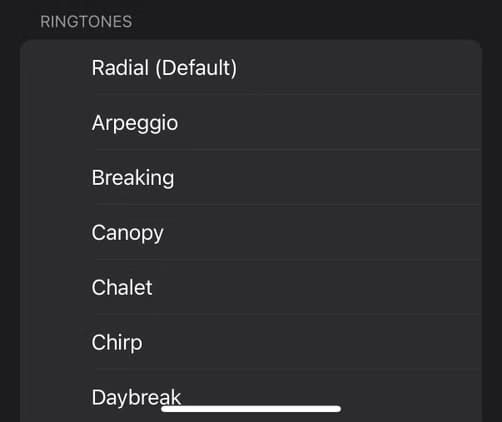 default-ringtone-options-for-iphone-alarms كيفية تخصيص صوت التنبيه على iPhone بسهولة