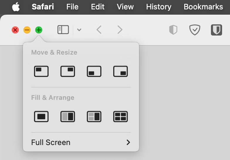 different-tiling-options-in-macos أهم وظيفة لمفتاح الخيار في أجهزة Mac وكيفية استخدامها بسهولة