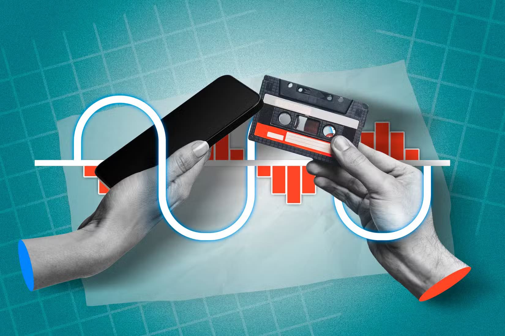 digital-analog-audio-phone-cassette ما سبب زيادة حجم مشغلات الأقراص وأشرطة الكاسيت الحديثة؟