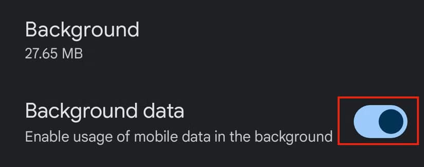 disable-backgrdoun-data-use-for-a-specific-app أفضل الطرق لتقليل استهلاك بيانات الهاتف على Android