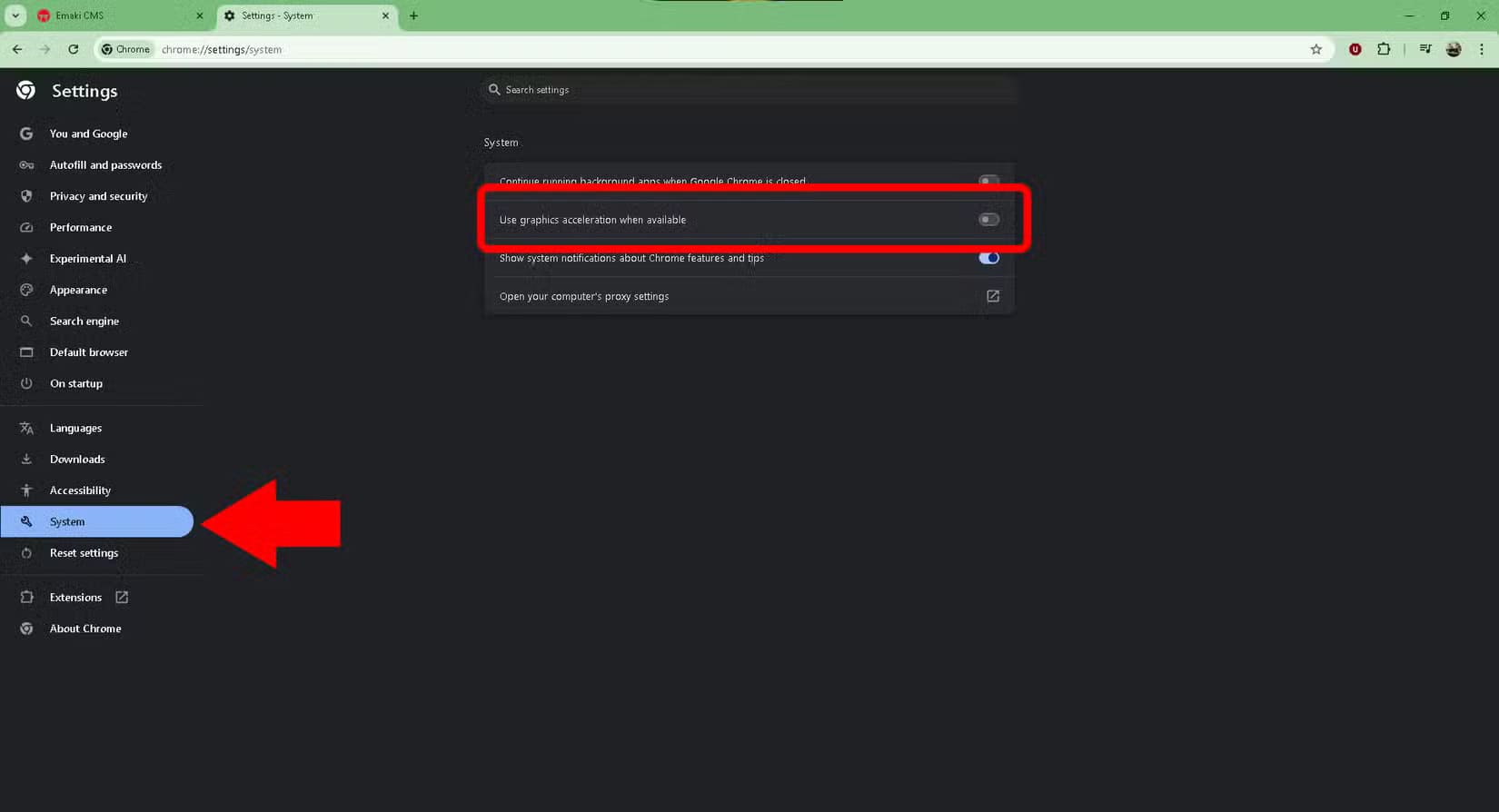 disabling-hardware-acceleration-in-google-chrome-1 طريقة بسيطة لمشاركة YouTube وYouTube TV مع أصدقائك على Discord