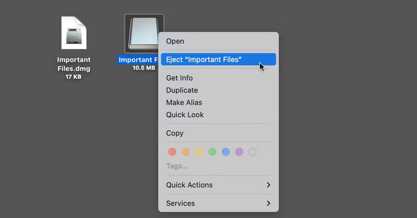 eject-a-disk-image-when-you-have-finished-with-it أفضل الطرق لإخفاء وتأمين ملفاتك على جهاز Mac
