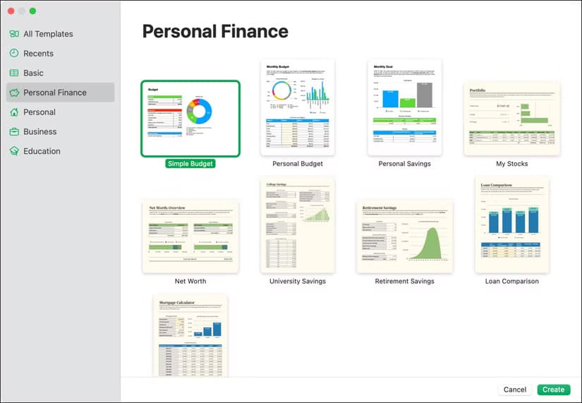 example-apple-numbers-templates مزايا Apple Numbers التي تجعله خيارًا مميزًا عن Microsoft Excel