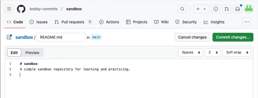 github-editor خطوات عملية للبدء في البرمجيات مفتوحة المصدر