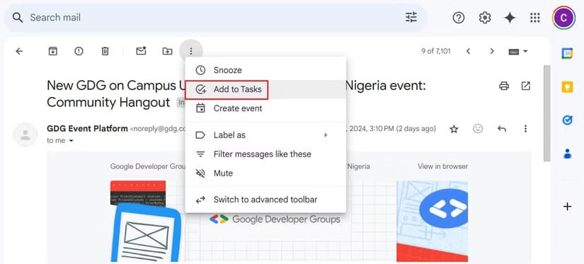 gmail-add-to-tasks-options طريقة بسيطة لتنظيم مهامك باستخدام رسائل Gmail