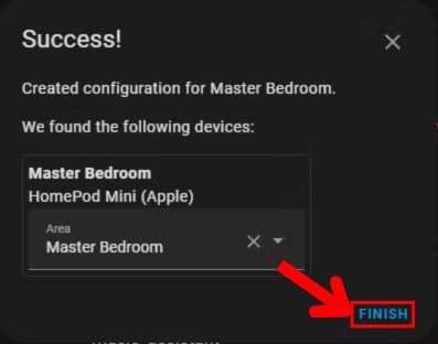 home-assistant-finish-adding-homepod طريقة توصيل مكبر صوت ذكي بمساعدك المنزلي بسهولة