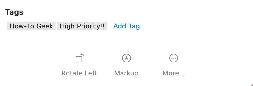 how-to-geek-and-high-priority-tags-on-a-file-in-finder-on-mac لماذا يجب عليك استخدام ميزة علامات الملفات في أداة البحث عن الملفات في Mac