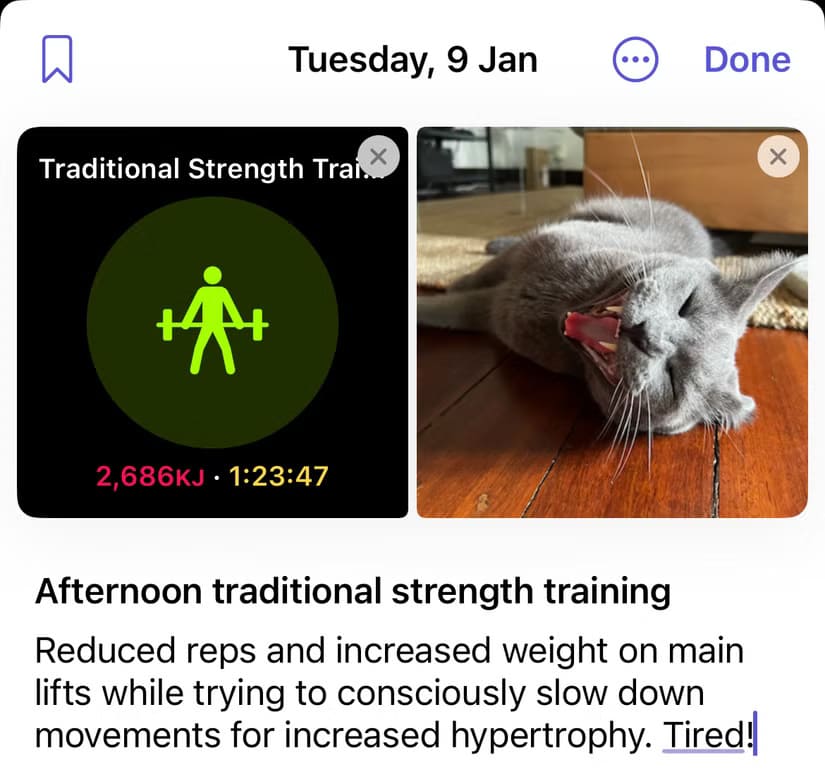 journal_suggestions_insert_workout 5 تطبيقات لن أُثقل بها هاتفي iPhone أبدًا لأسباب مهمة