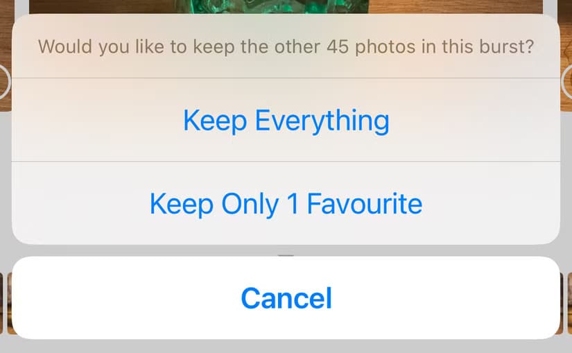 keep-everything-and-keep-only-1-favorite-options-in-photos-app-on-iphone أفضل طريقة لالتقاط صور سريعة الحركة على iPhone بدون تقنيات معقدة