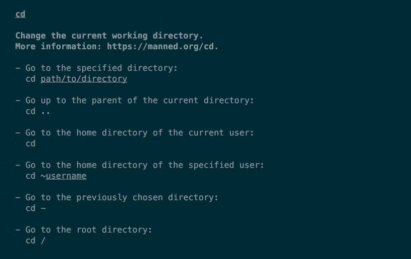 linux-tldr-cd استخدام tldr لتعلم أوامر Linux بسهولة