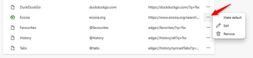 menu-for-modifying-a-search-engine-in-edge خطوات تعديل محرك البحث في Microsoft Edge لاستخدام Google