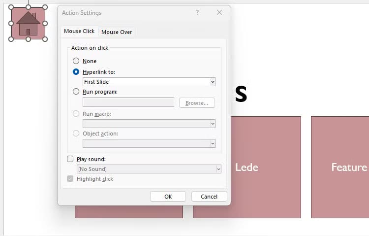 microsoft-powerpoint-s-action-settings-dialog-box طرق إبداعية للاستفادة من PowerPoint في حياتك اليومية