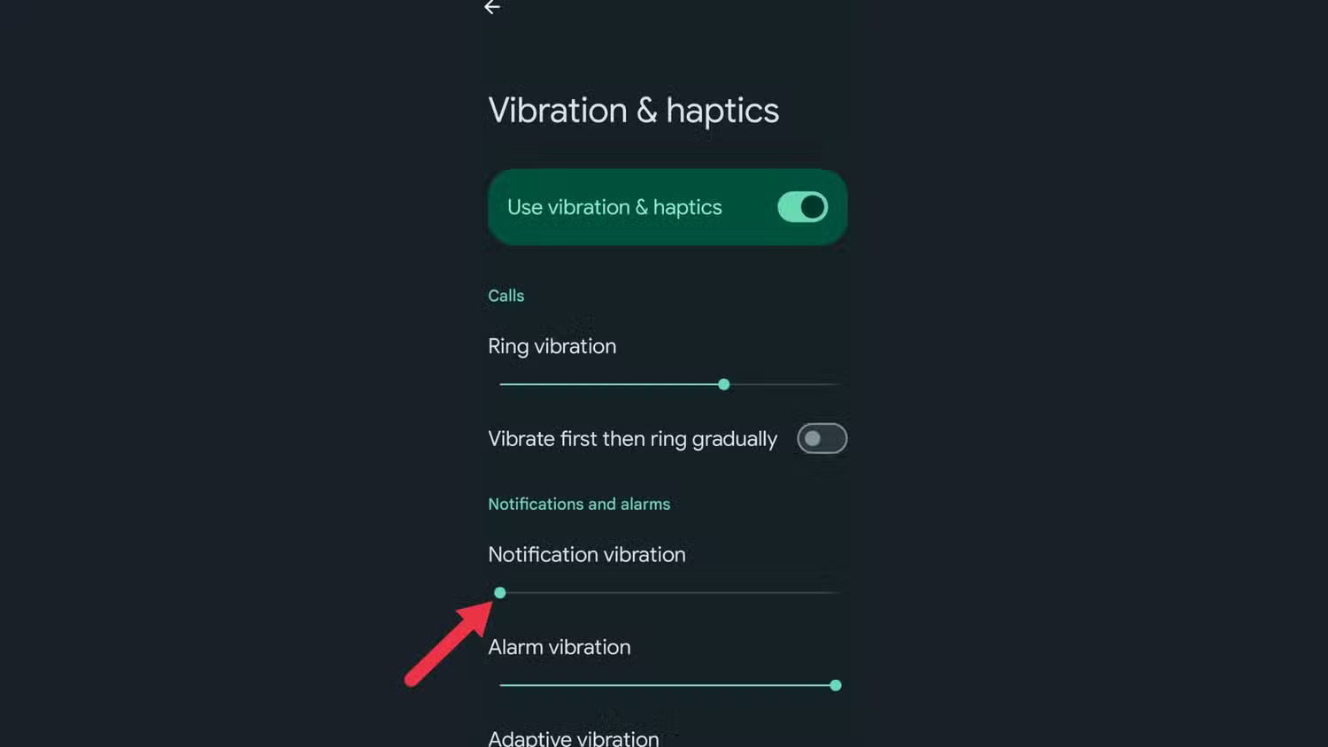 notification-vibration-step-3 10 إعدادات على أندرويد يجب تعطيلها دائمًا لحماية الخصوصية وتحسين الأداء