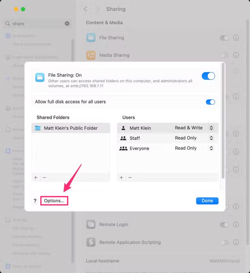 on-the-configuration-window-select-options أسهل الطرق لنقل الملفات بين أنظمة ماك ولينكس خطوة بخطوة