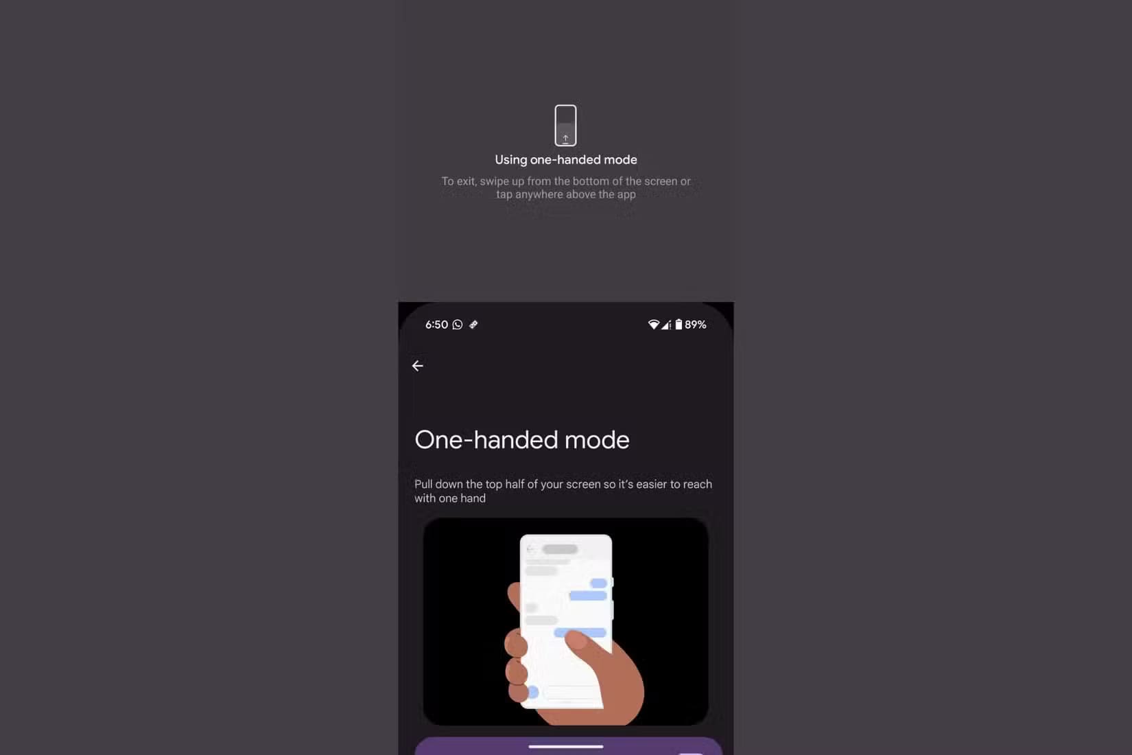 one-handed-mode-step-3 أفضل 3 طرق عملية لزيادة الإنتاجية باستخدام هاتف Android