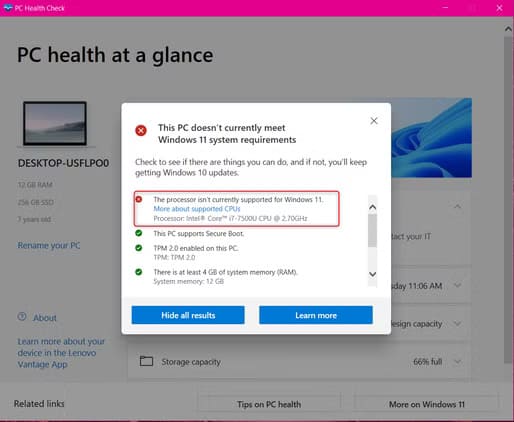 pc-health2 خياراتك المتاحة إذا لم تتمكن من الترقية إلى Windows 11 في عام 2025