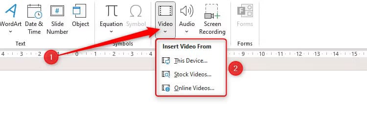 powerpoint-s-insert-video-options-1 طرق إبداعية للاستفادة من PowerPoint في حياتك اليومية