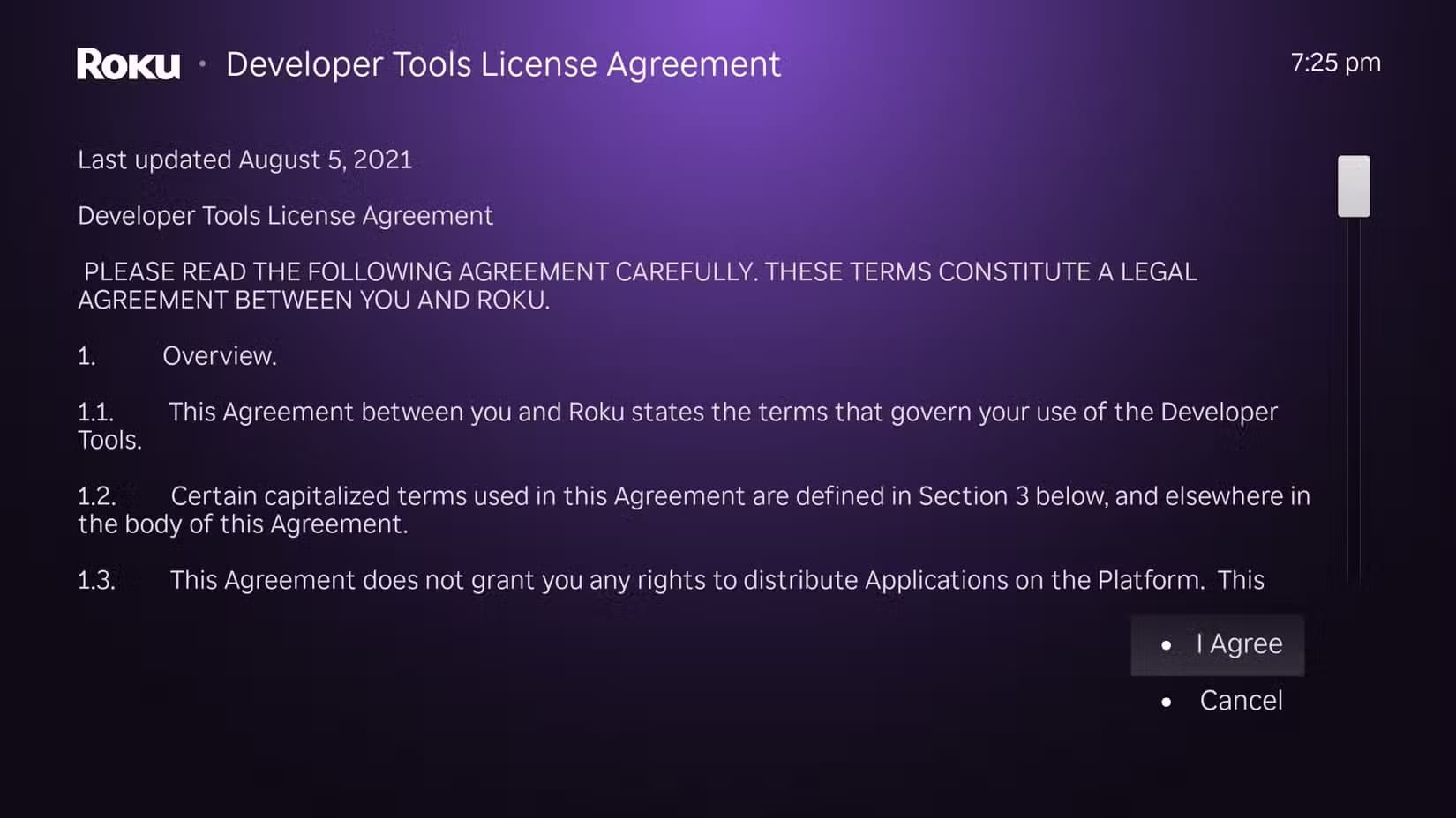 roku-sdk-agreement طريقة تفعيل وضع المطور وتحميل التطبيقات يدويًا على Roku بسهولة
