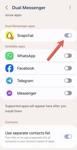 samsung-dual-messenger-enable-cloned-app طريقة تفعيل Dual Messenger على هواتف Samsung Galaxy بسهولة