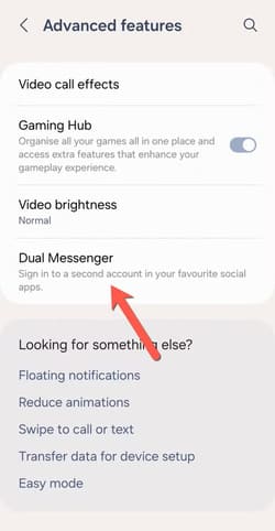 samsung-galaxy-open-dual-messenger-menu طريقة تفعيل Dual Messenger على هواتف Samsung Galaxy بسهولة